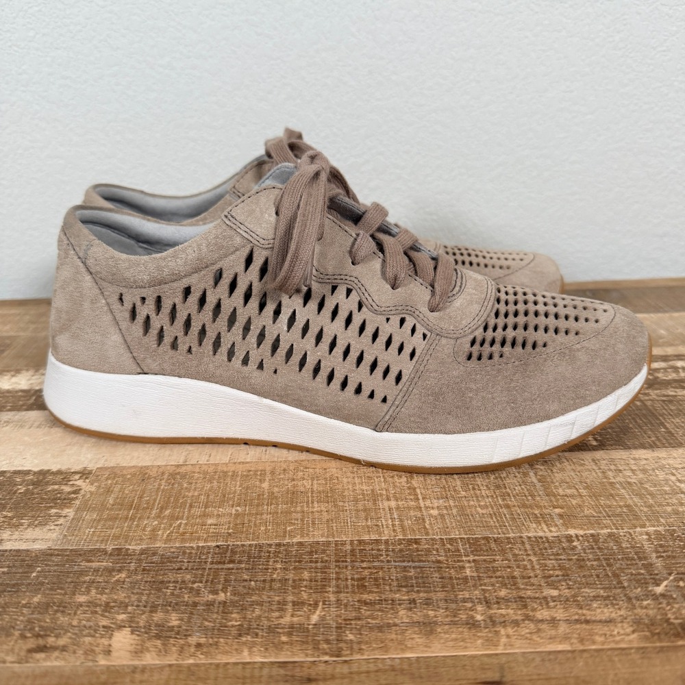 Dansko Charlie Perforated‎ Sneakers Womens 41 US 11-11.5 Taupe Comfort Lace Up